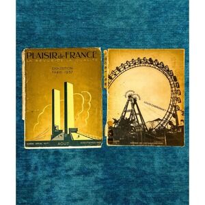 2 Vintage French Magazines 1930s Plaisir de France & A Paris Vers 1900 As Is